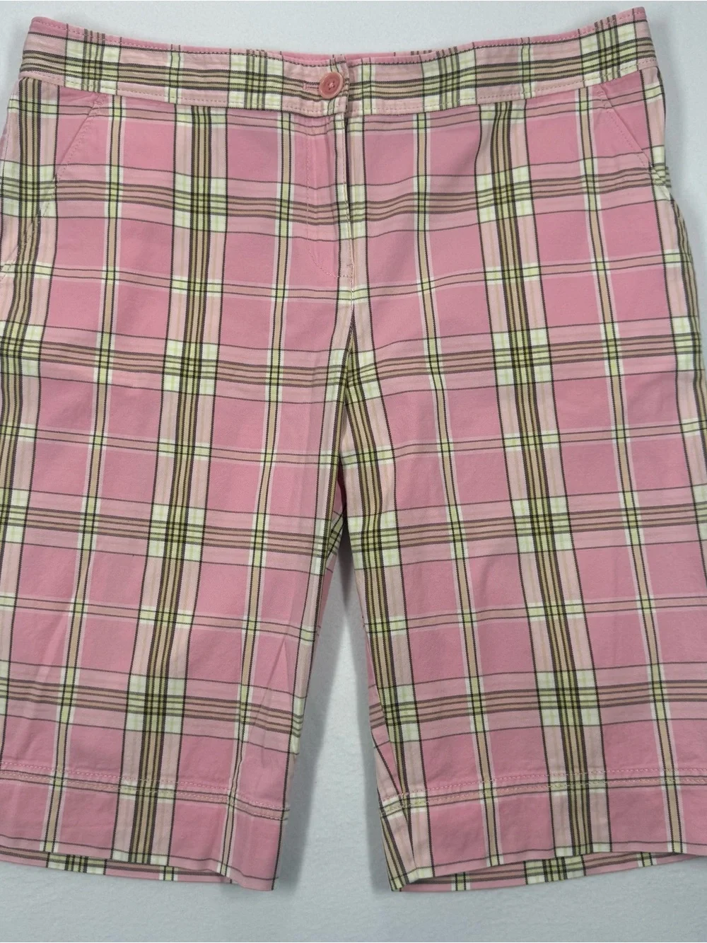 Tommy Bahama Pink Plaid Bermuda Shorts
